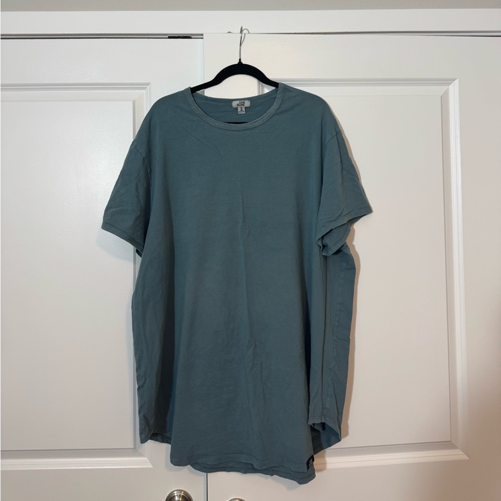 Teal Scoop Tee One Bone